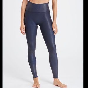 Women’s Faux Leather Spanx in Navy